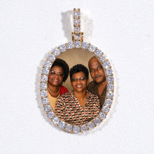 3D Oval Custom Picture Pendant