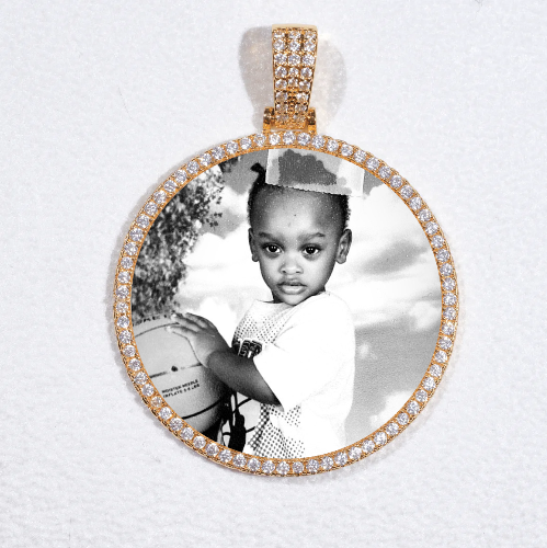 MEDIUM 3D CIRCLE CUSTOM PICTURE PENDANT
