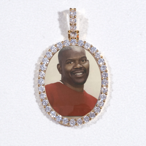 3D Oval Custom Picture Pendant
