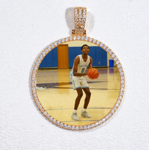 MEDIUM 3D CIRCLE CUSTOM PICTURE PENDANT