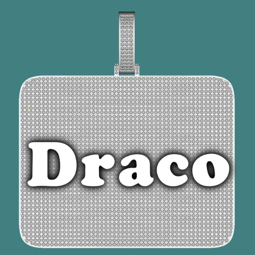 CUSTOM LETTER NECKLACE 3D BIG SQUARE