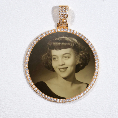 MEDIUM 3D CIRCLE CUSTOM PICTURE PENDANT