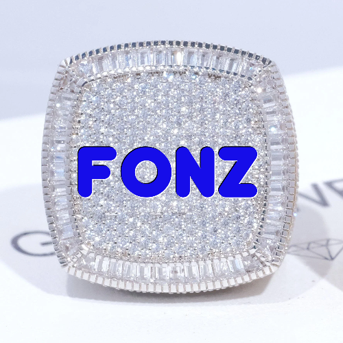 CUSTOM LETTER 3D ICED RING