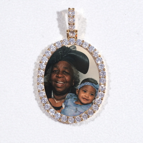 3D Oval Custom Picture Pendant