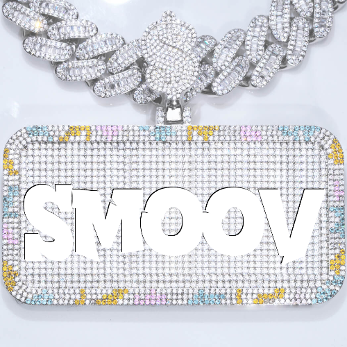 CUSTOM LETTER NECKLACE 3D COLORFUL SQUARE
