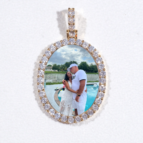 3D Oval Custom Picture Pendant