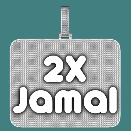 CUSTOM LETTER NECKLACE 3D BIG SQUARE