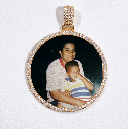 MEDIUM 3D CIRCLE CUSTOM PICTURE PENDANT