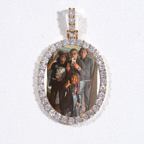 3D Oval Custom Picture Pendant