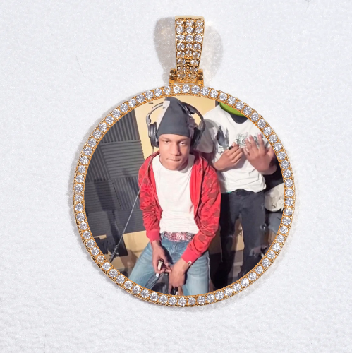 MEDIUM 3D CIRCLE CUSTOM PICTURE PENDANT