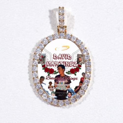 3D Oval Custom Picture Pendant