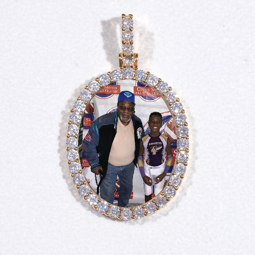 3D Oval Custom Picture Pendant