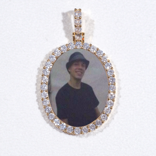 3D Oval Custom Picture Pendant