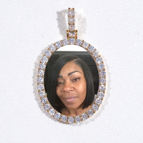 3D Oval Custom Picture Pendant