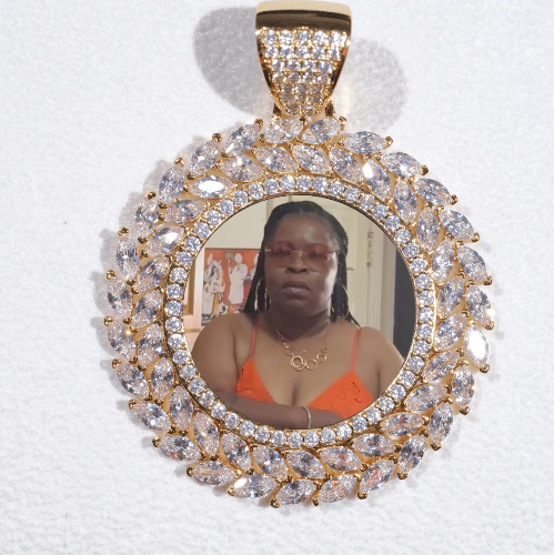 Large 3D Wheat Ear Custom Picture Pendant