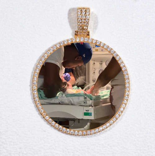 MEDIUM 3D CIRCLE CUSTOM PICTURE PENDANT