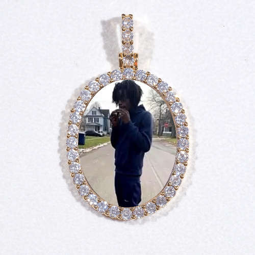 3D Oval Custom Picture Pendant