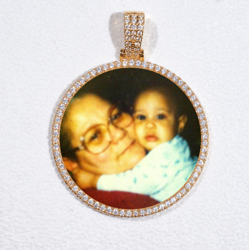 MEDIUM 3D CIRCLE CUSTOM PICTURE PENDANT