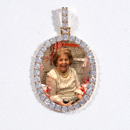 3D Oval Custom Picture Pendant
