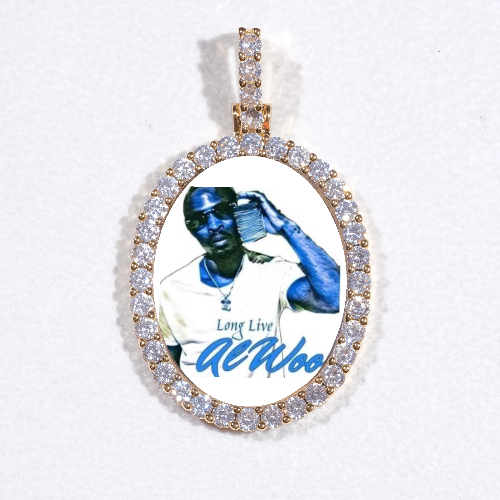 3D Oval Custom Picture Pendant