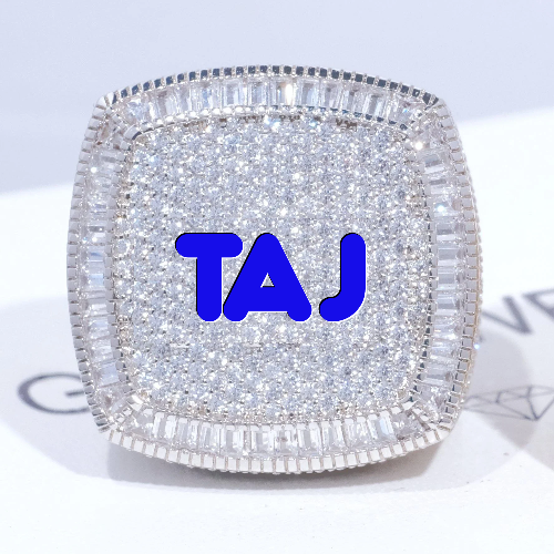 CUSTOM LETTER 3D ICED RING