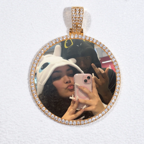 MEDIUM 3D CIRCLE CUSTOM PICTURE PENDANT