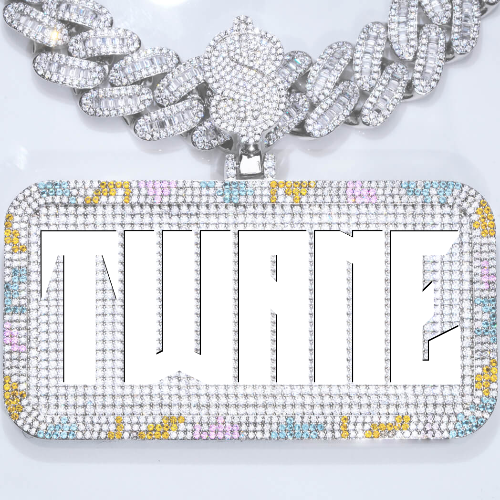 CUSTOM LETTER NECKLACE 3D COLORFUL SQUARE