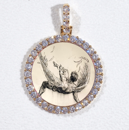 3D CIRCLE CUSTOM PICTURE PENDANT SMALL SIZE