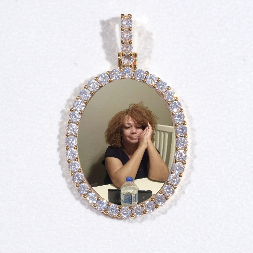 3D Oval Custom Picture Pendant