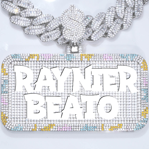 CUSTOM LETTER NECKLACE 3D COLORFUL SQUARE