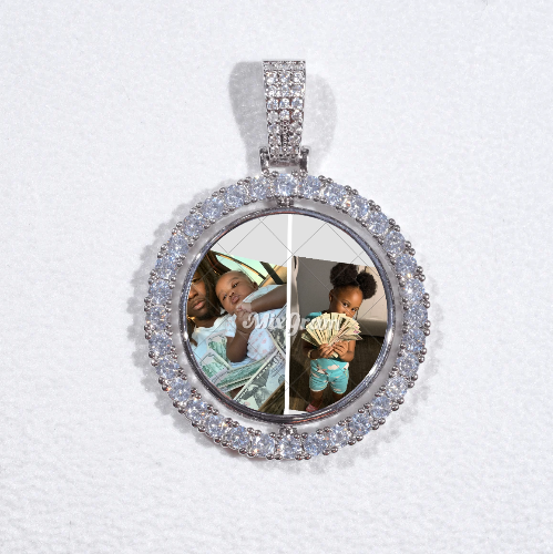 3D Spinning 2-Faced Custom Picture Pendant