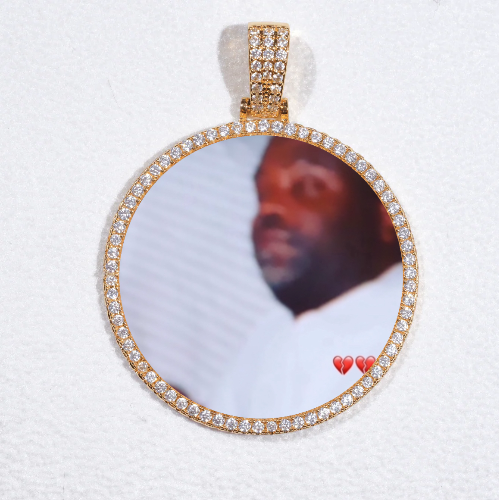 MEDIUM 3D CIRCLE CUSTOM PICTURE PENDANT