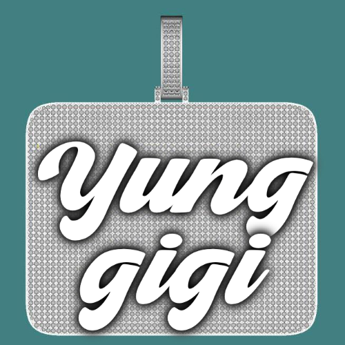 CUSTOM LETTER NECKLACE 3D BIG SQUARE