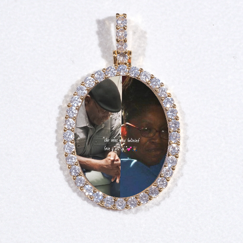 3D Oval Custom Picture Pendant