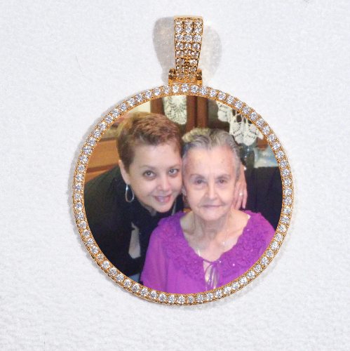 MEDIUM 3D CIRCLE CUSTOM PICTURE PENDANT