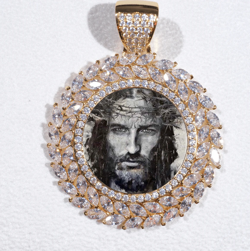 Large 3D Wheat Ear Custom Picture Pendant
