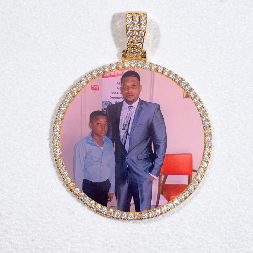 MEDIUM 3D CIRCLE CUSTOM PICTURE PENDANT