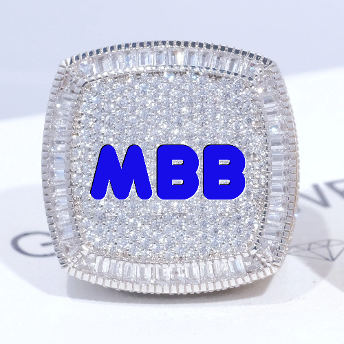 CUSTOM LETTER 3D ICED RING