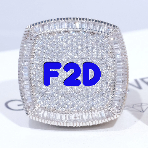 CUSTOM LETTER 3D ICED RING