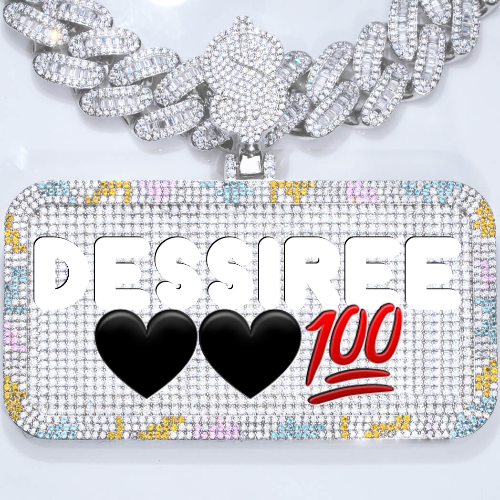 CUSTOM LETTER NECKLACE 3D COLORFUL SQUARE