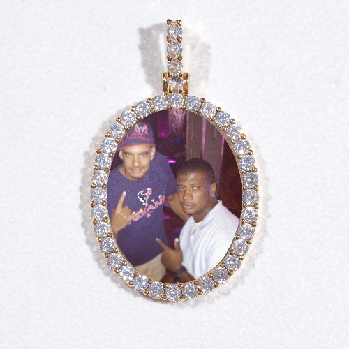 3D Oval Custom Picture Pendant