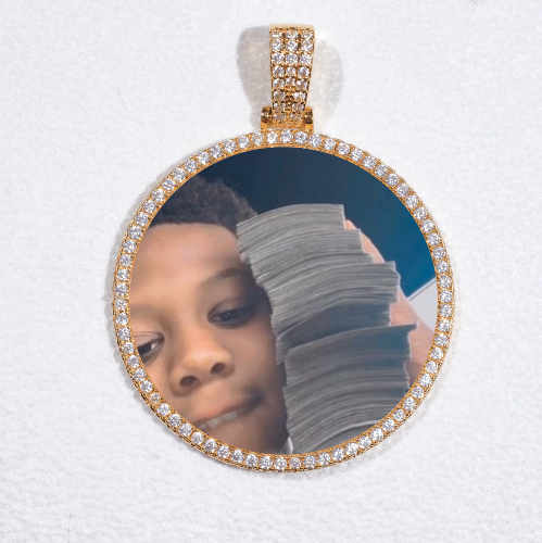 MEDIUM 3D CIRCLE CUSTOM PICTURE PENDANT