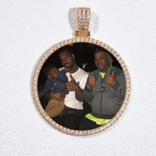 MEDIUM 3D CIRCLE CUSTOM PICTURE PENDANT