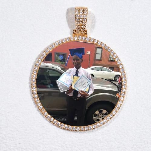 MEDIUM 3D CIRCLE CUSTOM PICTURE PENDANT