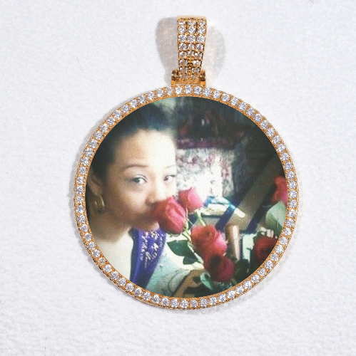 MEDIUM 3D CIRCLE CUSTOM PICTURE PENDANT