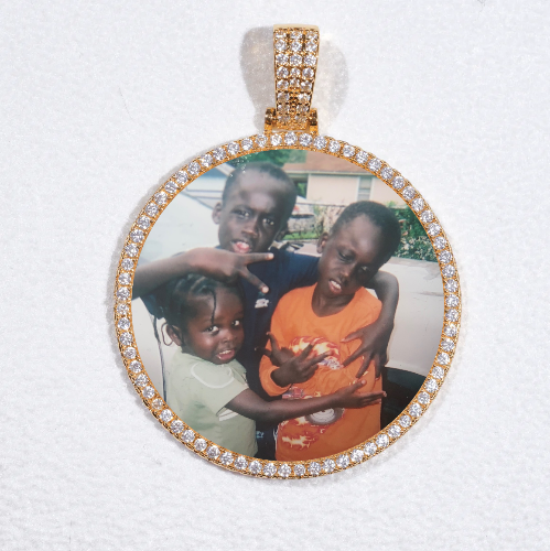 MEDIUM 3D CIRCLE CUSTOM PICTURE PENDANT