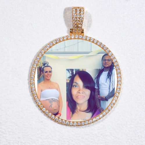 MEDIUM 3D CIRCLE CUSTOM PICTURE PENDANT