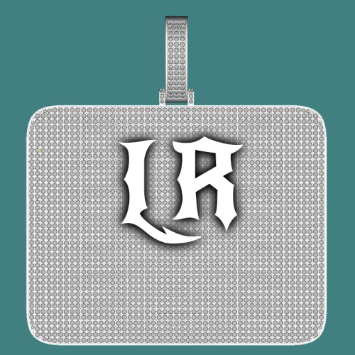 CUSTOM LETTER NECKLACE 3D BIG SQUARE
