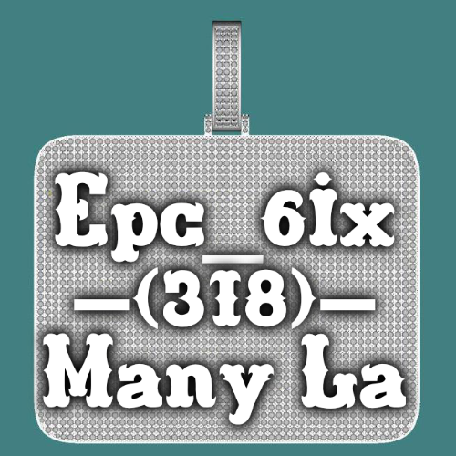 CUSTOM LETTER NECKLACE 3D BIG SQUARE