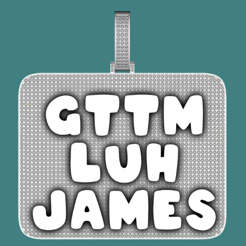 CUSTOM LETTER NECKLACE 3D BIG SQUARE